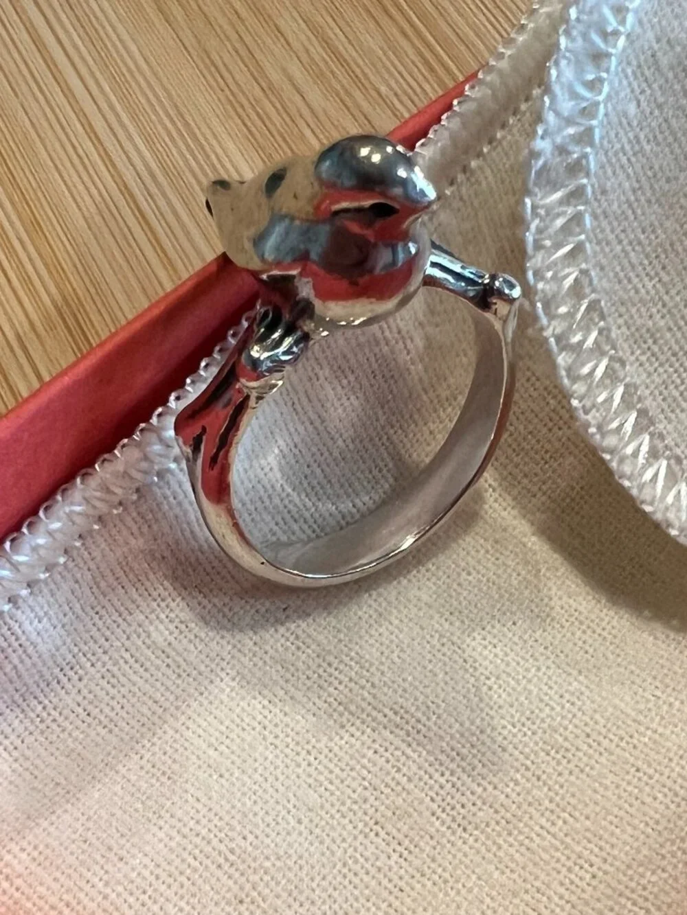 Retired James Avery Bird on a Branch Sterling Silver Statement Ring Size 10